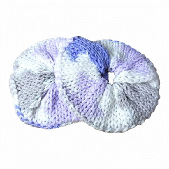 Handmade Soft Knit Scrunchies for Thick Hair Set Of Two - Picture 2 of 2